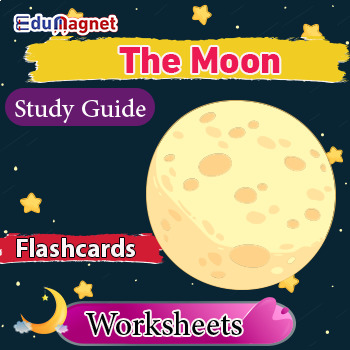 Preview of The Moon : Study Guide: Flash Cards: Worksheets