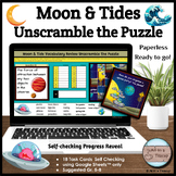 The Moon & Tides  Vocabulary Review Unscramble the Puzzle 