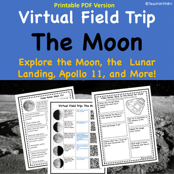 Preview of The Moon and Apollo 11 Virtual Field Trip Activities Middle and High School