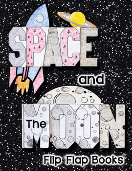 Preview of Space and Moon Flip Flap Book® | Distance Learning