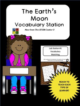 Preview of The Moon vocabulary Station