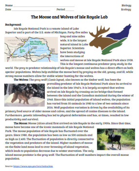 The Moose and Wolves of Isle Royale Lab by NYS HS Bio Materials