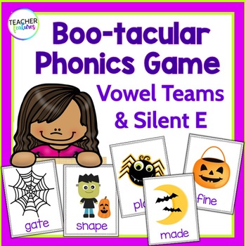 Preview of HALLOWEEN ACTIVITY Long Vowel Teams 2ND GRADE PHONICS LITERACY GAME CENTERS