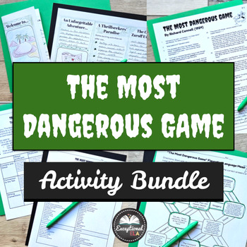 Preview of The Most Dangerous Game Activity Bundle - Short Story Unit - Reading Questions