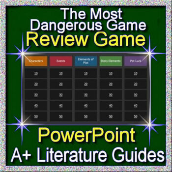 Preview of The Most Dangerous Game -  Game - Use in PowerPoint or Google Classroom