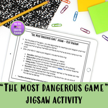 Preview of The Most Dangerous Game - Jigsaw Collaborative Group Activity