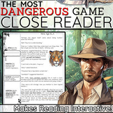 The Most Dangerous Game Short Story Close Reader Text Analysis