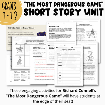 The Most Dangerous Game Short Story Unit Activities Themes And   Original 9489858 2 