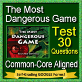 The Most Dangerous Game TEST - Printable Copies AND SELF-G