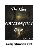 The Most Dangerous Game Comprehension Test