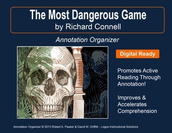 Preview of "Most Dangerous Game" by Richard Connell: Annotation Organizer