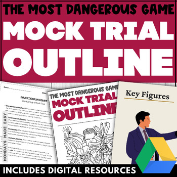 Preview of The Most Dangerous Game by Richard Connell - Mock Trail Assessment and Outline