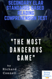 The Most Dangerous Game by Richard Connell Reading Compreh