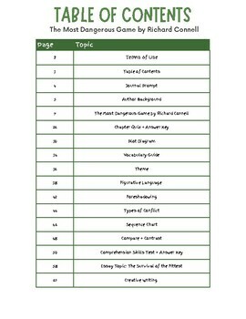 The Most Dangerous Game Short Story Study Unit Activities Test   Original 9032304 3 