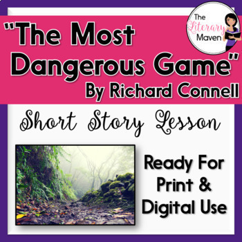 Preview of The Most Dangerous Game by Richard Connell with Adapted Text - Print & Digital