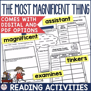 Preview of The Most Magnificent Thing Reading Activities Social Emotional Learning Lessons