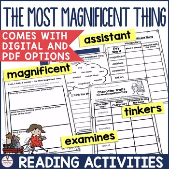 Preview of The Most Magnificent Thing Read Aloud Activities SEL Lessons Community Building