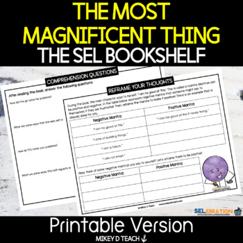 Preview of The Most Magnificent Thing SEL Lesson Plan - Reading Skills Included