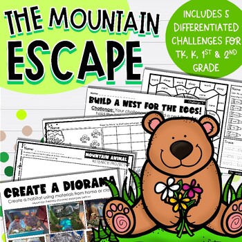 Preview of The Mountain Escape: Hands-on Escape Room Activity for TK, K, First & 2nd Grade