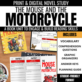 Preview of The Mouse & the Motorcycle Novel Study: Comprehension & Vocabulary Activities