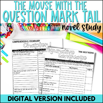 Preview of The Mouse with the Question Mark Tail Novel Study - Chapter Comprehension Skills