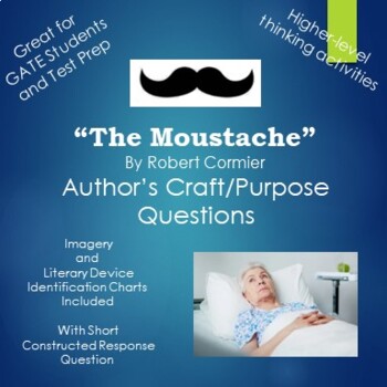 Preview of The Moustache by Robert Cormier Author's Purpose Questions and Activities