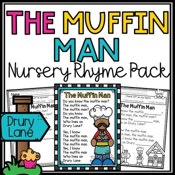 Preview of The Muffin Man Nursery Rhyme Activity | Literacy Center | Nursery Rhymes