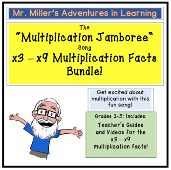 Preview of The "Multiplication Jamboree" Song x3 - x9 Facts Bundle!