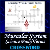 The Muscular System Science Crossword Puzzle Activity Worksheet
