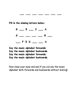 The Music Alphabet By Music And Language Teachers Pay Teachers