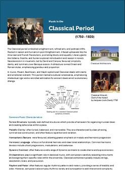 Preview of The Music of the Classical Period - Extensive Handout