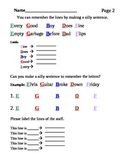 The Musical Staff Worksheet (Treble Clef)
