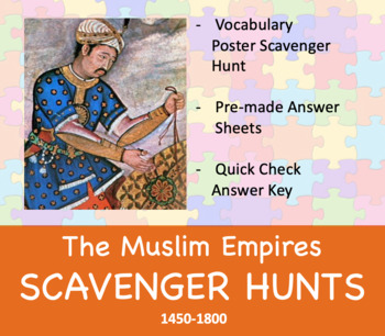 Preview of The Muslim Empires 1450-1800 World History Scavenger Hunt Bundle