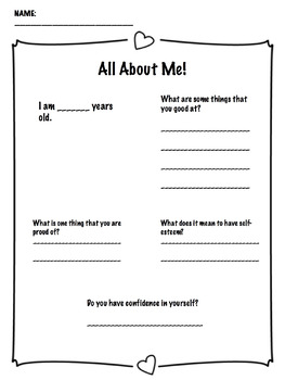 Self-Confidence Story Workbook for Girls by SPED Resources by Mrs Lavigne