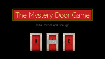 Preview of The Mystery Door Game - Initial, Medial, and Final /g/ DIGITAL, NO-PREP