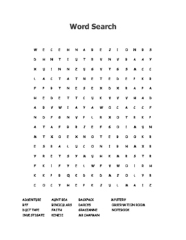 Preview of The Mystery at Darcy's Discount Store Word Search puzzle
