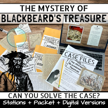 Preview of The Mystery of Blackbeard's Treasure Primary Sources Research Activity