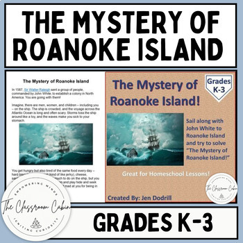 Preview of The Mystery of Roanoke Island  American History for Grades K-3 and Homeschool