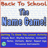 The Name Game Getting to know you Back To School Activity
