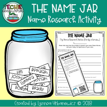 Preview of The Name Jar- Name Research