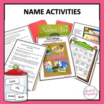 the name jar book study and back to school activities by
