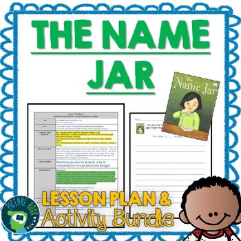 Preview of The Name Jar by Yangsook Choi Lesson Plan and Activities