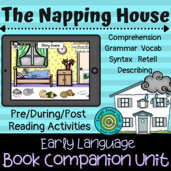 Preview of The Napping House Early Language Digital Book Companion Unit (Boom Cards™)
