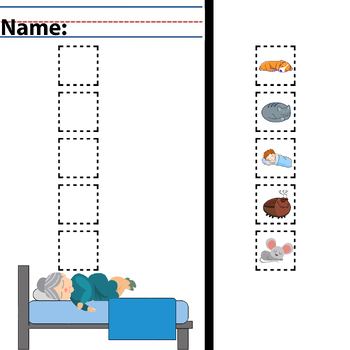 Preview of The Napping House Sequencing Worksheet