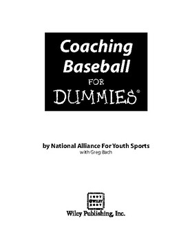 Preview of The National Alliance For Youth Sports Coaching / ebook