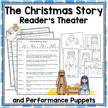 Preview of The First Christmas Nativity Reader's Theater and Puppet Fun!