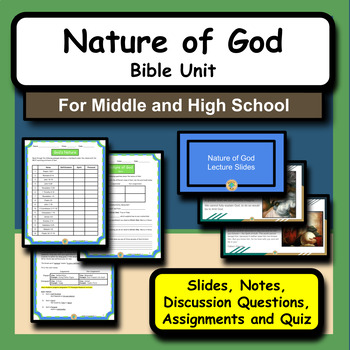 Preview of The Nature of God: Unit for Bible or Sunday School Class