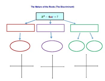 Preview of The Discriminant: The Number and Nature of the Roots - Graphic Organizer