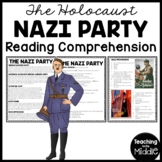 The Nazi Party Reading Comprehension Worksheet World War I