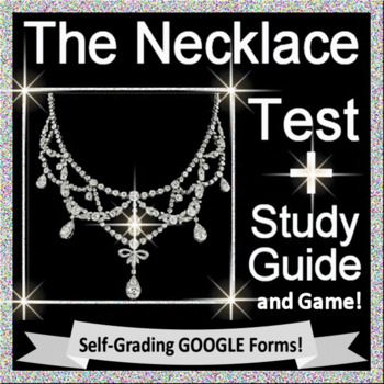 Preview of The Necklace Test (SELF-GRADING GOOGLE) Game Questions Bundle Guy de Maupassant